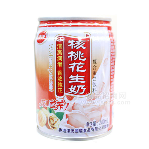 ·津沅核桃花生奶 复合蛋白饮料 240ml 