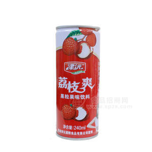 津沅荔枝爽 果粒果味飲料 240ml