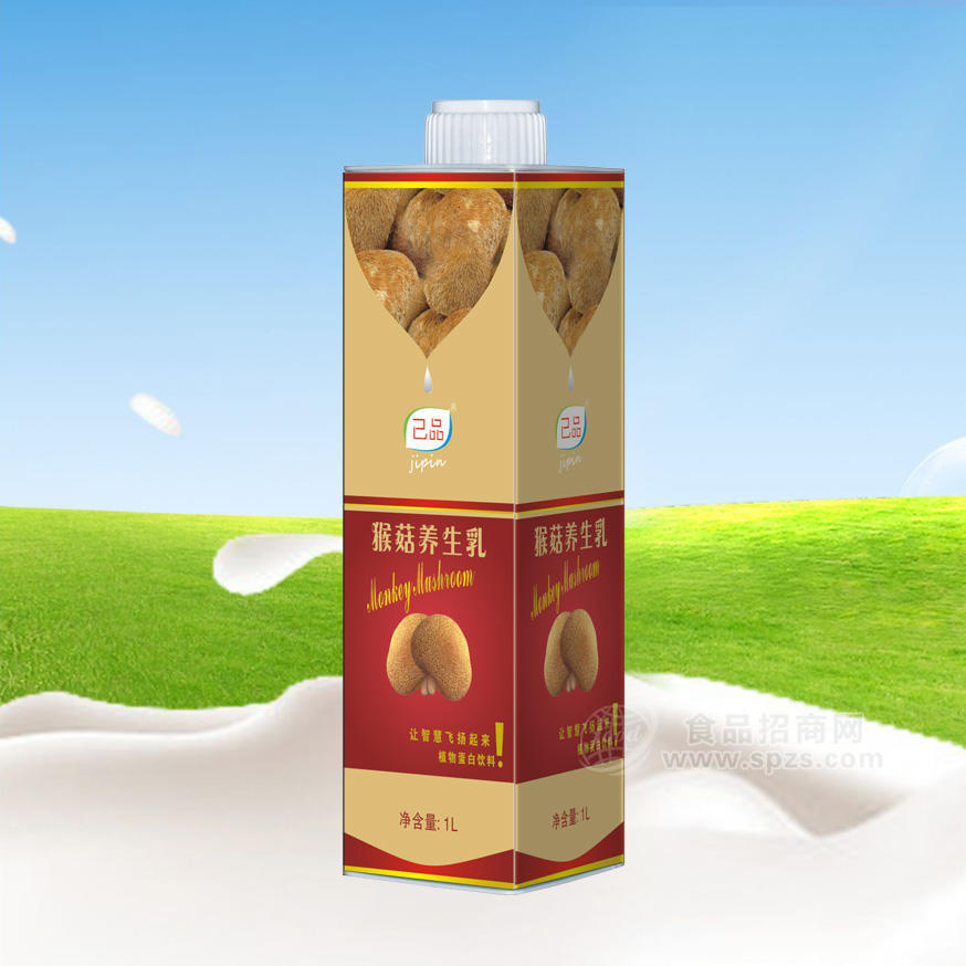 己品猴菇养生乳植物蛋白饮料1L