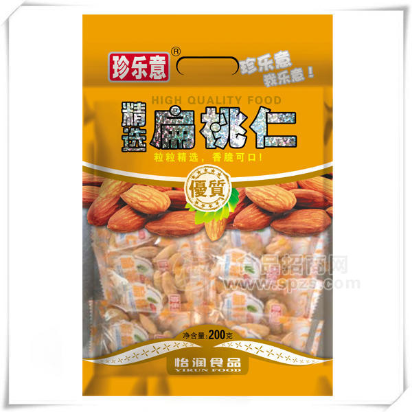 ·珍乐意 精选扁桃仁200g 