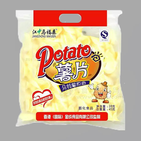 江中馬福森 原香薯片45g 膨化食品