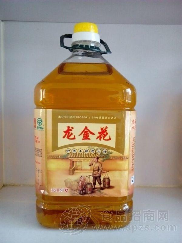 龙金花古法小榨花生油5L