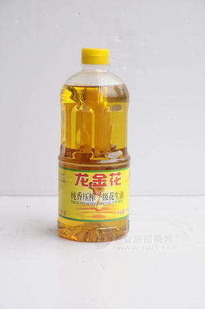 龍金花純香壓榨一級(jí)花生油1L