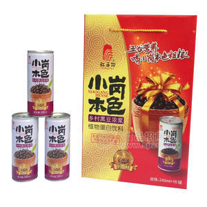 小岗本色乡村黑豆浓浆礼盒240mlx16罐