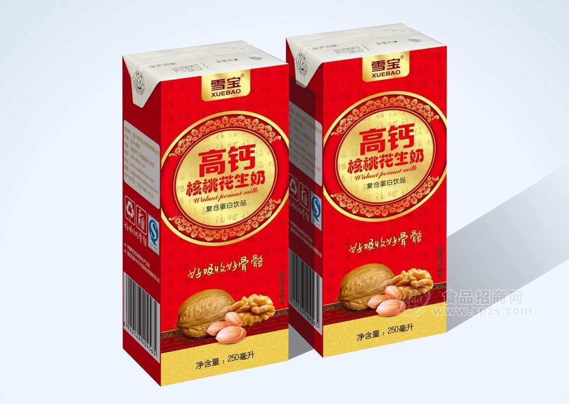 高鈣核桃花生奶  復(fù)合蛋白飲品  250ml