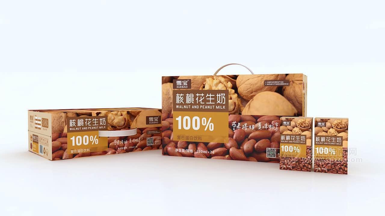核桃花生奶  100%復(fù)合蛋白飲料     250ml X 12
