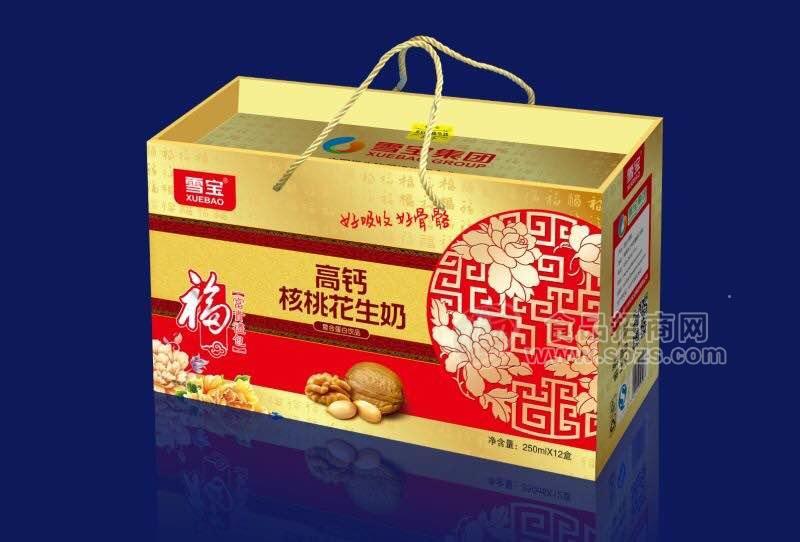 高鈣核桃花生奶  復(fù)合蛋白飲品  250ml X 12盒