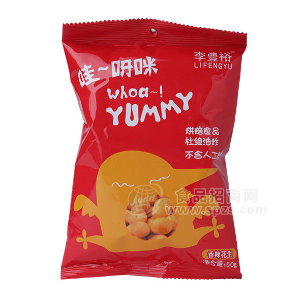李豊裕 非油炸香辣花生50g 休闲食品