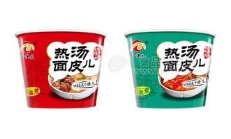 今滿圓 熱湯面皮兒紅燒牛肉味 桶裝方便食品