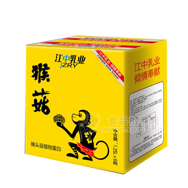 江中乳业 猴菇 猴头菇植物蛋白 1.25Lx6瓶