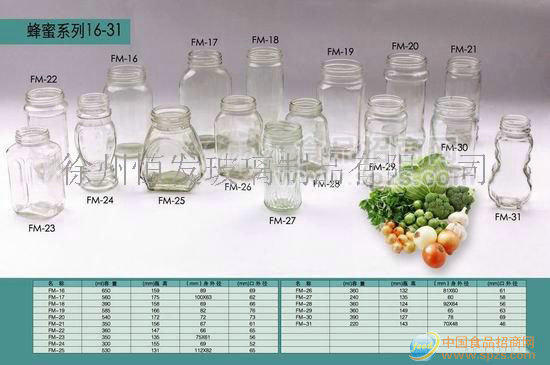 供應(yīng)各種玻璃瓶,蜂蜜瓶,瓶蓋（16-31）