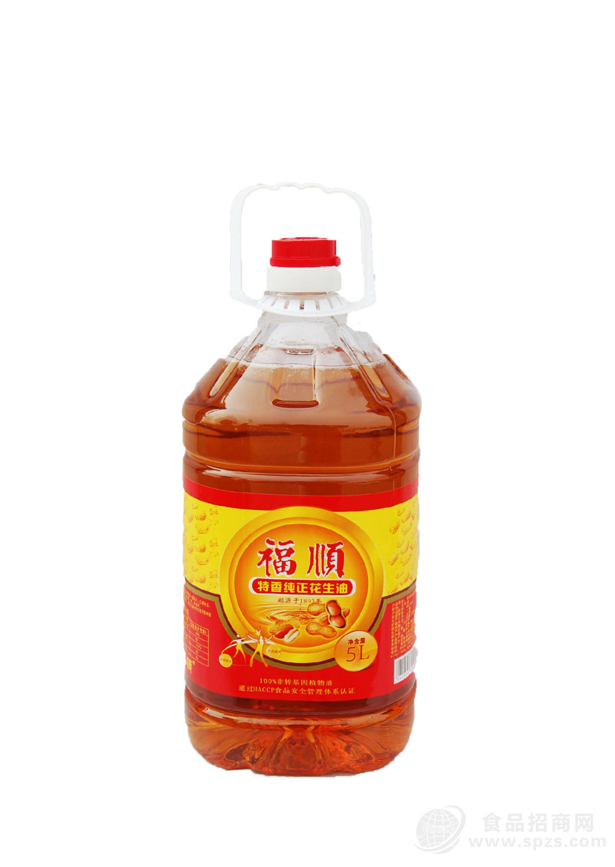 福顺系列压榨一级花生油5L