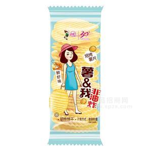 青援 鲜虾味薯片饼干  休闲食品