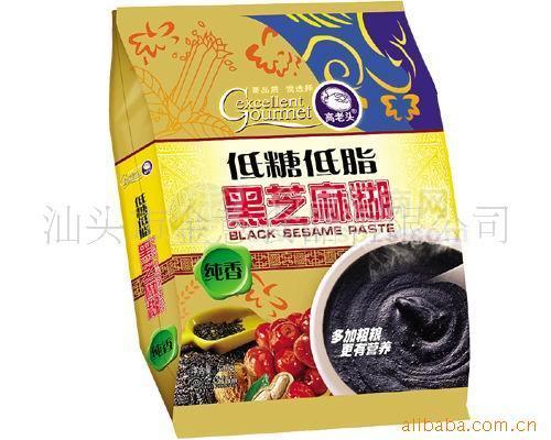 供應黑芝麻糊 低糖低脂 純香黑芝麻糊 600克袋裝