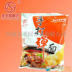 手打弹面爆椒牛肉面