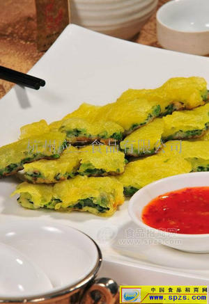 脱水菜芯鸡蛋饼