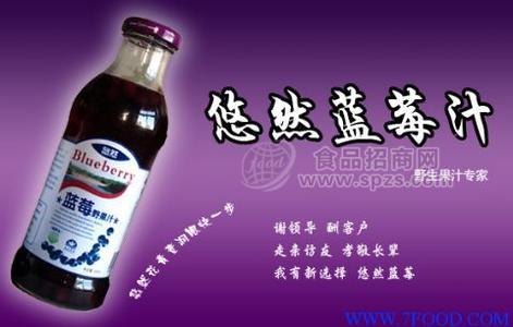 悠然蓝莓花青素野果汁饮品供应
