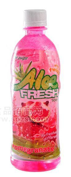 供應(yīng)Aloe Fresh 石榴口味 100%庫拉索 蘆薈顆粒飲料