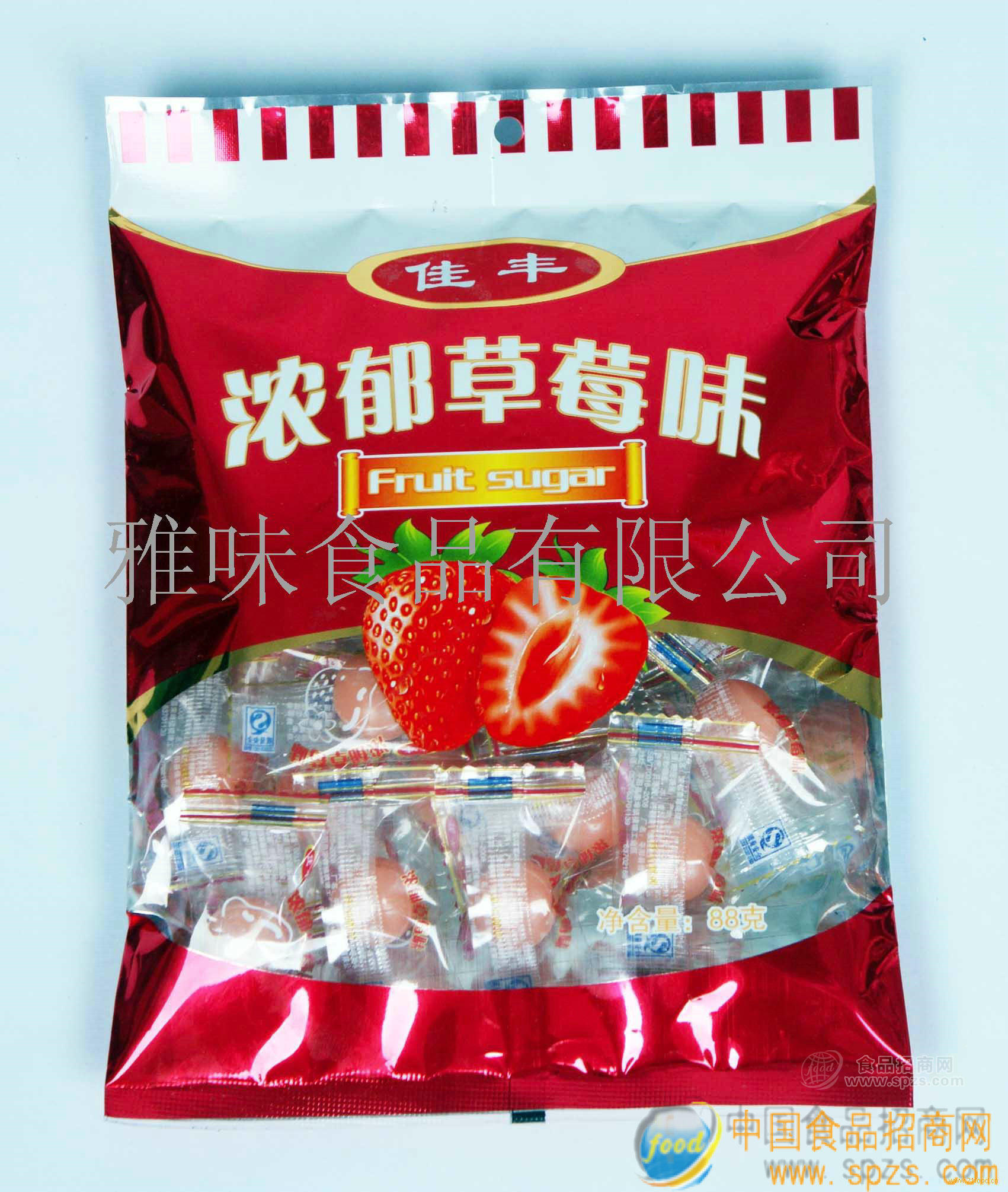 浓郁草莓味水果糖
