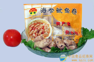 海参鱿鱼卷Trepang squid roll