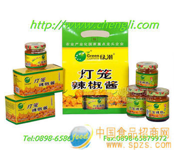 綠潮黃燈籠辣椒醬，調(diào)味醬