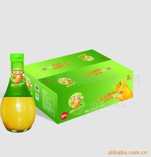 230ml玻璃瓶装30%含量云南原生态芒果汁饮料