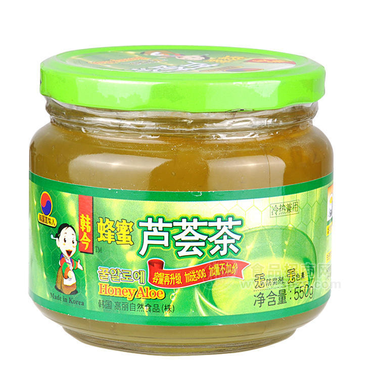 供應(yīng)排毒養(yǎng)顏 韓國進口食品 韓今蜂蜜蘆薈茶550g