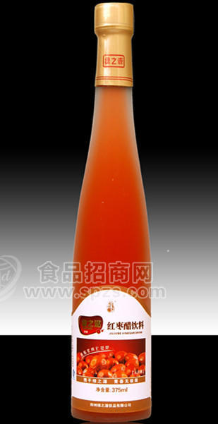 郑州绿之源375ml磨砂原酿红枣醋能量饮料