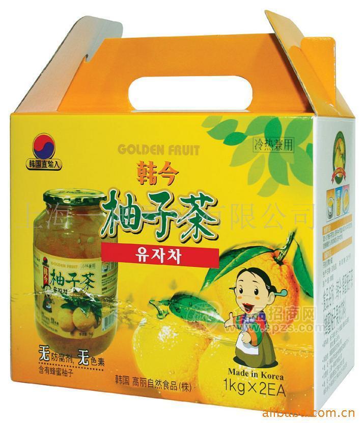 供應(yīng)韓國進口食品 韓今蜂蜜柚子茶禮盒裝1kg*2