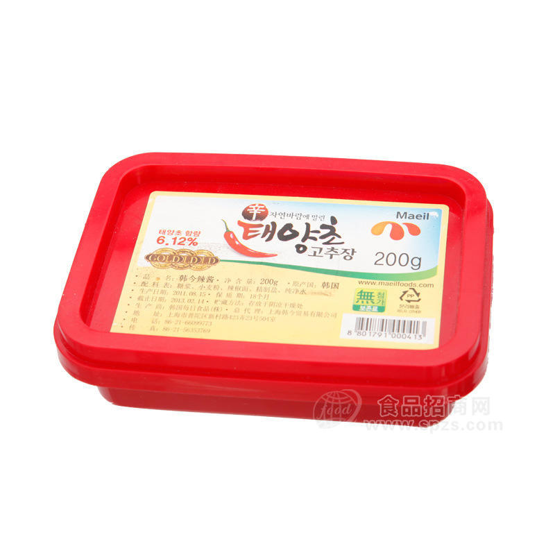 供应韩国进口 韩今辣酱200g