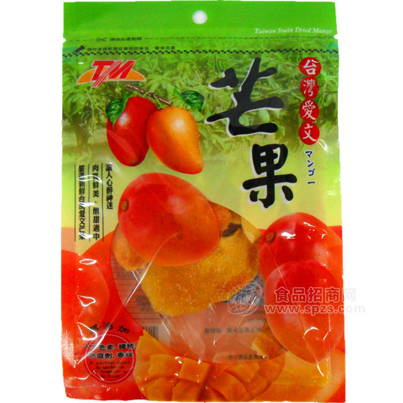 臺灣進(jìn)口食品 TM愛文芒果干80g TM出品 100包/箱
