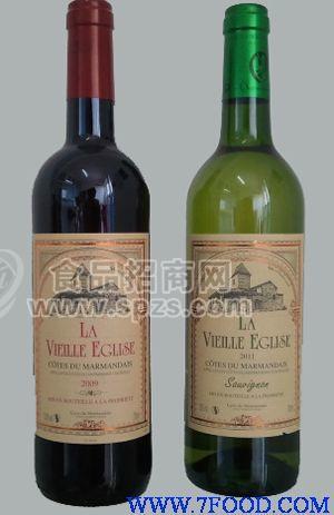法國老教堂干紅和干白葡萄酒