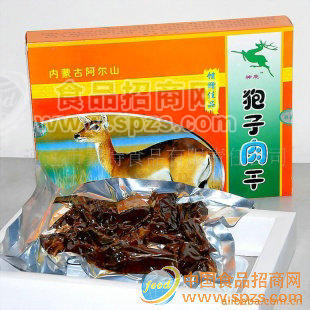 批发供应内蒙古特产阿尔山山珍狍子肉干（诚招代理）
