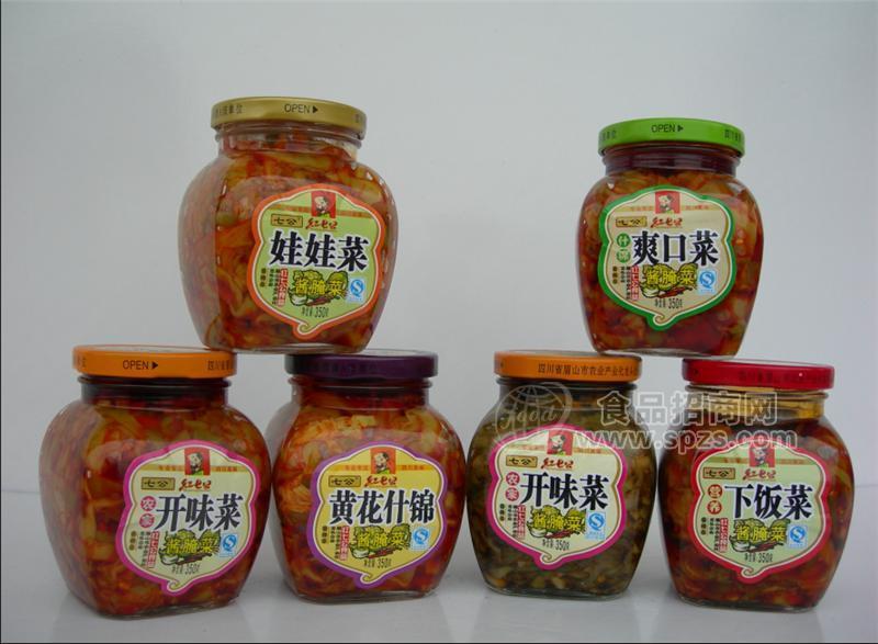 350g瓶裝菜系列（娃娃菜、爽口菜、開胃菜、黃花什錦、開味菜、下飯菜