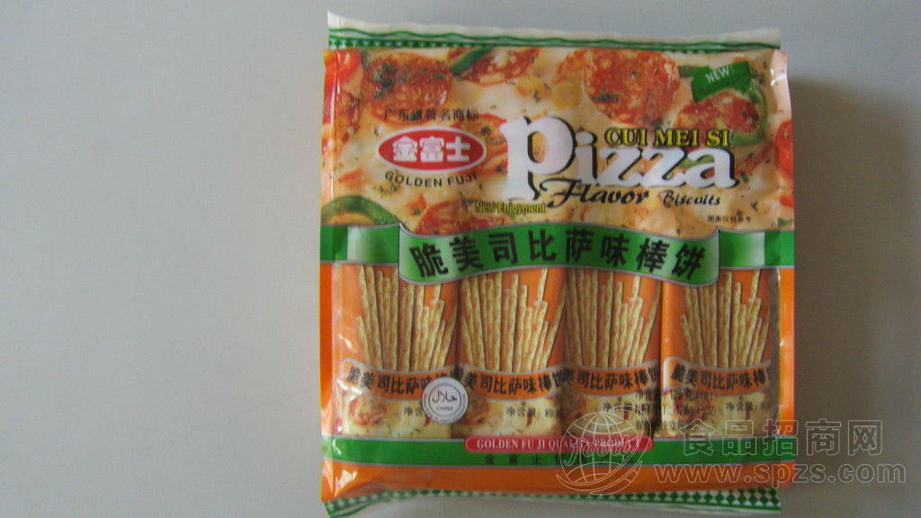供应金富士 脆美司 比萨味棒饼 128克袋装 1*24袋/箱