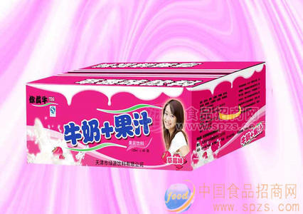你真牛＂牛奶+果汁＂果乳饮料