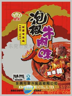 爱米泡椒牛肉味面素食