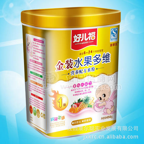 供应好儿福水果多维罐装营养米粉