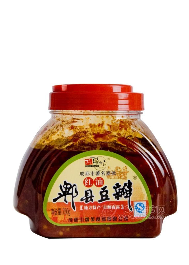 供應(yīng)郫縣正宗豆瓣醬 巧釀坊 750g紅油豆瓣醬