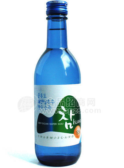 供应韩国原装进口 330ml 19.5度蓝瓶装朝岛蓝烧烧酒