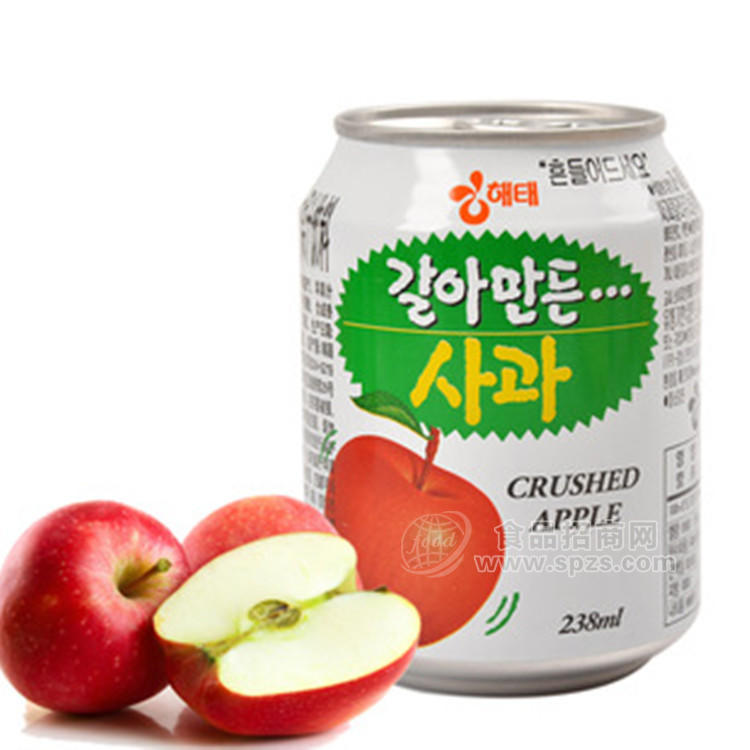 供应韩国进口 海太苹果果肉果汁238ml