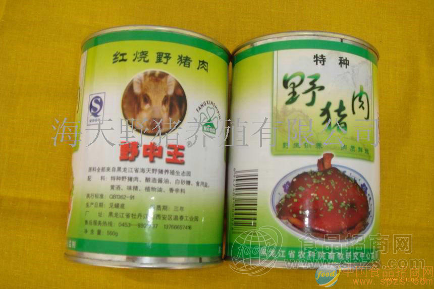 特种野猪肉罐头
