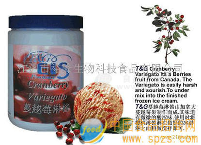 硬冰淇淋装饰酱-蔓越莓淋酱