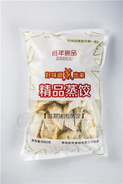 ·旺年精品蒸饺 韭菜猪肉蒸饺990g 
