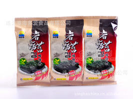 海苔 連云港海多愛15G(5g*3)麻辣味韓國口味食品、海苔批發(fā)