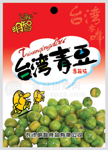 风靡台湾的零嘴小吃明智台湾青豆（香辣味）