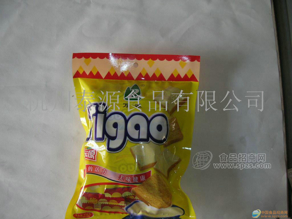 供应万源白巧克力松脆饼70g