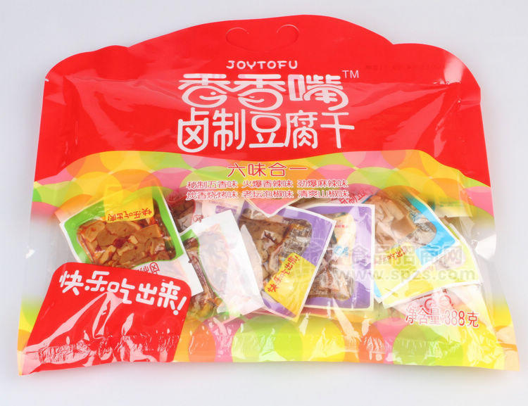 供应香香嘴388克多口味混装豆腐干四川特产零食素食礼包豆制品