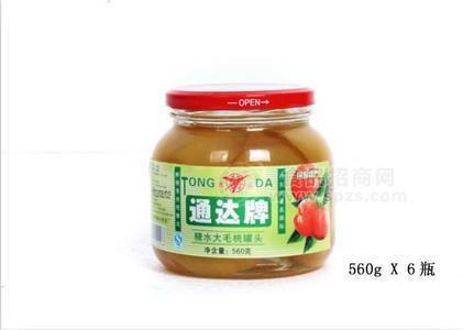 糖水大毛桃罐头560gx6瓶