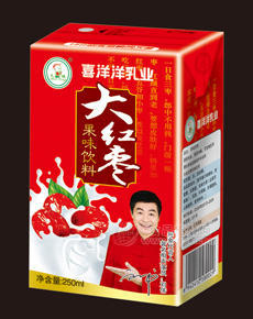 天聪盒装牛奶大红枣酸甜乳